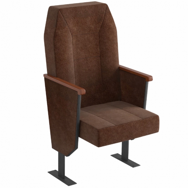 Крісло секційне ДУБЛІН (MEBLIX) з дерев'яним підлокітником та фальшпанелями